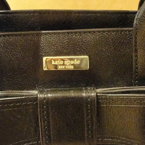 Kate Spade Black Leather Bow Handbag - Picture 9 of 9
